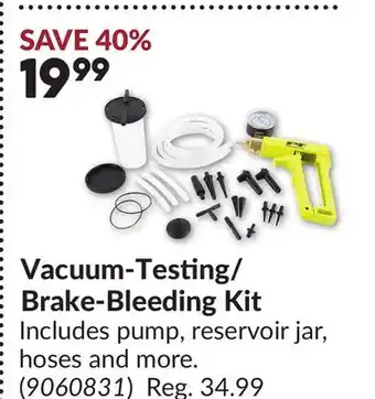 Princess Auto Vacuum-Testing/ Brake-Bleeding Kit offer