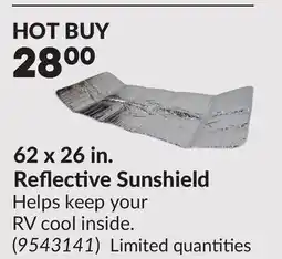 Princess Auto 62 x 26 in. Reflective Sunshield offer