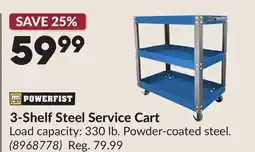 Princess Auto 3-Shelf Steel Service Cart offer