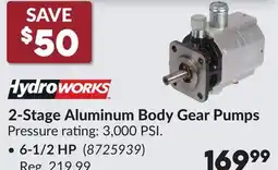 Princess Auto 2-Stage Aluminum Body Gear Pumps 6-1/2 HP offer