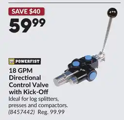 Princess Auto 18 GPM Directional Control Valve with Kick-Off offer