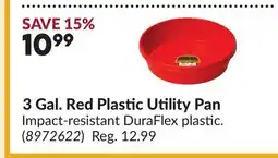 Princess Auto 3 Gal. Red Plastic Utility Pan offer