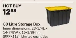 Princess Auto 80 Litre Storage Box offer