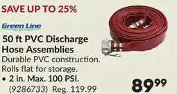 Princess Auto 2 in. Max. 100 PSI. 50 ft PVC Discharge Hose Assemblies offer