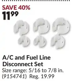 Princess Auto A/C and Fuel Line Disconnect Set offer