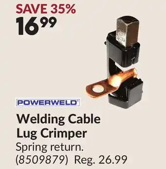 Princess Auto Welding Cable Lug Crimper offer