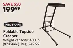 Princess Auto PRO•POINT Foldable Topside Creeper offer