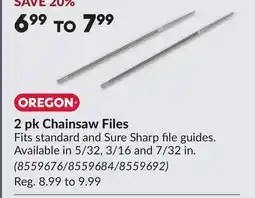 Princess Auto 2 pk Chainsaw Files offer