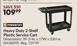 Princess Auto Heavy Duty 2-Shelf Plastic Service Cart offer