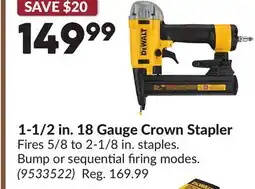Princess Auto 1-1/2 in. 18 Gauge Crown Stapler offer