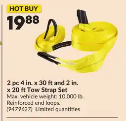Princess Auto 2 pc 4 in. x 30 ftand 2 in. x 20 ftTow Strap Set offer