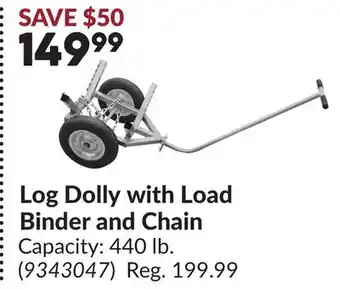 Princess Auto Log Dolly with Load Binder and Chain offer
