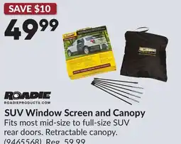 Princess Auto SUV Window Screen and Canopy offer