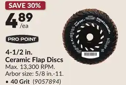 Princess Auto 4-1/2 in. Ceramic Flap Discs 40 Grit offer