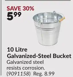 Princess Auto 10 Litre Galvanized-Steel Bucket offer