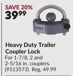 Princess Auto Heavy Duty Trailer Coupler Lock offer