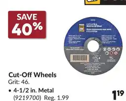 Princess Auto 4-1/2 in. Metal Cut-Off Wheels offer