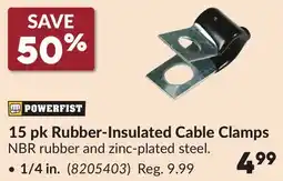 Princess Auto 15 pk Rubber-Insulated Cable Clamps 1/4 in offer