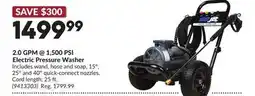 Princess Auto Wet Jet 2.0 GPM @ 1,500 PSI Electric Pressure Washer offer