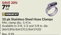 Princess Auto 10 pk Stainless-Steel Hose Clamps offer