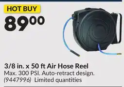 Princess Auto 3/8 in. x 50 ftAir Hose Reel offer