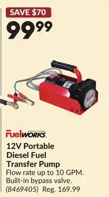 Princess Auto 12V Portable Diesel Fuel Transfer Pump offer