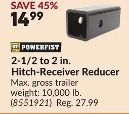 Princess Auto 2-1/2 to 2 in. Hitch-Receiver Reducer offer