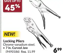 Princess Auto Locking Pliers 7 in. Curved Jaw offer