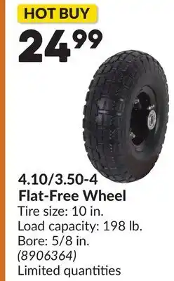 Princess Auto 4.10/3.50-4 Flat-Free Wheel offer