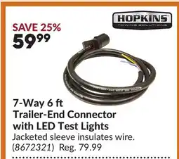 Princess Auto 7-Way 6 Trailer-End Connector with LED Test Lights offer