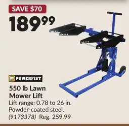 Princess Auto 550 lb Lawn Mower Lift offer