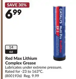 Princess Auto Red Max Lithium Complex Grease offer