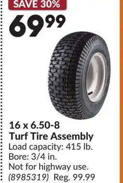 Princess Auto 16 x 6.50-8 Turf Tire Assembly offer