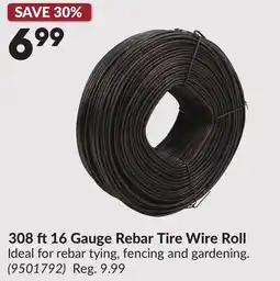 Princess Auto 308 ft16 Gauge Rebar Tire Wire Roll offer