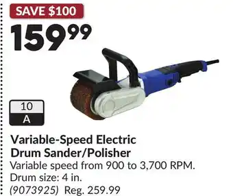 Princess Auto Variable-Speed Electric Drum Sander/Polisher offer