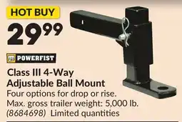 Princess Auto Class III 4-Way Adjustable Ball Mount offer