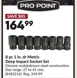 Princess Auto 8 pc 1 in. dr Metric Deep Impact Socket Set offer