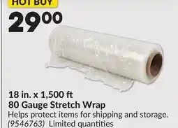 Princess Auto 18 in. x 1,500 80 Gauge Stretch Wrap offer