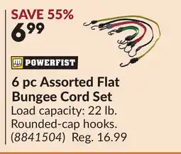 Princess Auto 6 pc Assorted Flat Bungee Cord Set offer