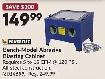 Princess Auto Bench-Model Abrasive Blasting Cabinet offer