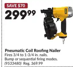 Princess Auto Pneumatic Coil Roofing Nailer offer