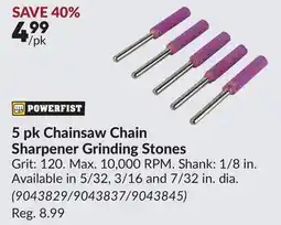 Princess Auto 5 pk Chainsaw Chain Sharpener Grinding Stones offer