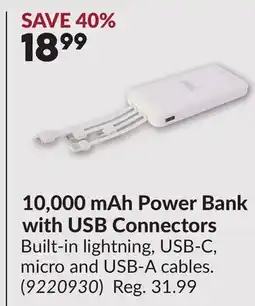 Princess Auto 10,000 mAh Power Bank with USB Connectors offer