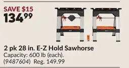 Princess Auto 2 pk 28 in. E-Z Hold Sawhorse offer