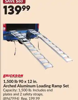 Princess Auto 1,500 lb 90 x 12 in. Arched Aluminum Loading Ramp Set offer