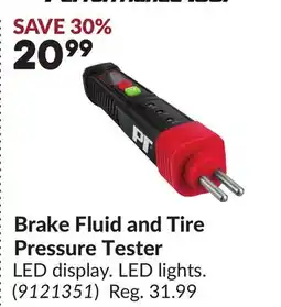 Princess Auto Brake Fluid and Tire Pressure Tester offer