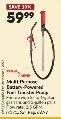 Princess Auto Multi-Purpose Battery-Powered Fuel Transfer Pump offer