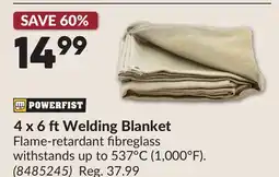 Princess Auto 4 x 6 ftWelding Blanket offer