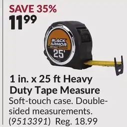 Princess Auto 1 in. x 25 ft Heavy Duty Tape Measure offer
