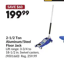 Princess Auto 2-1/2 Ton Aluminum/Steel Floor Jack offer